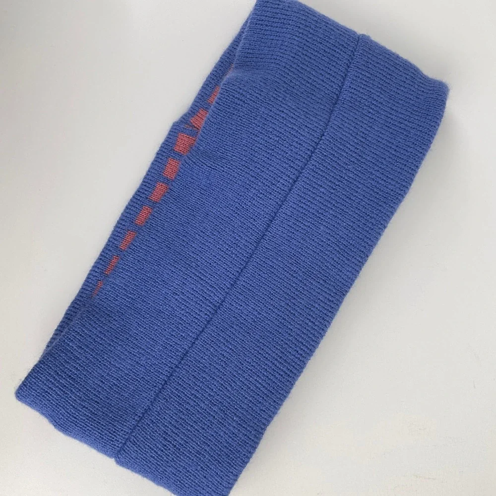 Urban Outfitters Geometric Knit Headband Ear Warmer Blue Pink Fair Isle 90s Boho